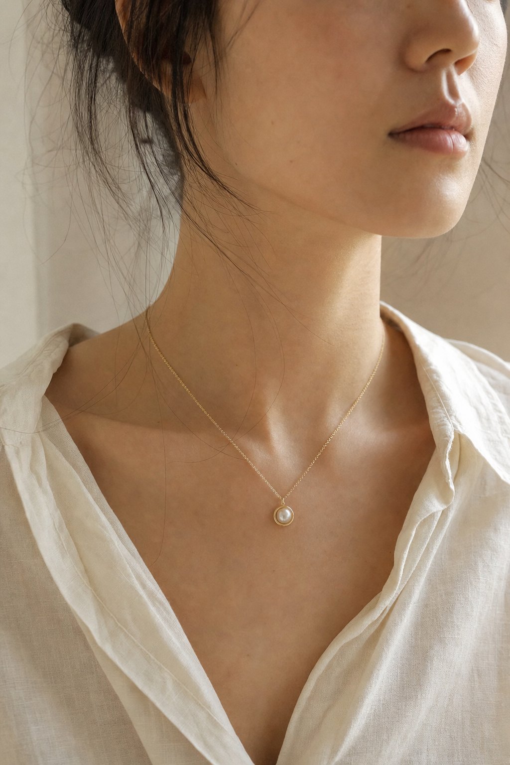 The Pearl Orbit wearing close image.